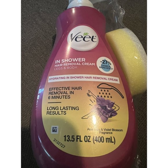 Veet 3in1 In Shower Cream Sensitive formula Hair Remover 13.5 oz Legs & Body - Picture 1 of 4